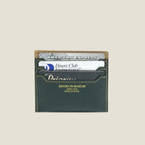 [French calf] <br>mini snap wallet<br>color: taupe x dark green
