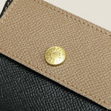 [フレンチカーフ] <br>ミニスナップウォレット<br>color：トープ×ダークグリーン