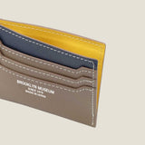 [French calf] <br>mini snap wallet<br>color: navy x taupe
