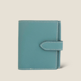 [フレンチカーフ]<br>ホックアップウォレット<br>color：ジーンブルー
