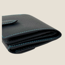 [French calf] <br>Hook -up wallet<br>Color: Navy x Turquoise Stitch<br>[Scheduled to be in stock in early December]