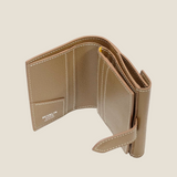 [フレンチカーフ] <br>ホックアップウォレット<br>color：トープ