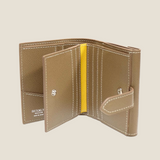 [フレンチカーフ] <br>ホックアップウォレット<br>color：トープ