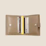 [フレンチカーフ] <br>ホックアップウォレット<br>color：トープ