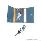 [French calf] <br>key case<br>color: Jean blue
