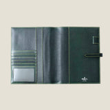 [Yamato] <br>A5 notebook cover<br>color: tartan green<br>[Made to order]