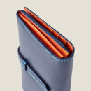 [Yamato] <br>Long wallet with belt<br>Color: Navy x Orange<br>[Made to order]