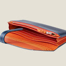 [Yamato] <br>Long wallet with belt<br>Color: Navy x Orange<br>[Made to order]