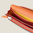 [Yamato] <br>Long wallet with belt<br>Color: Navy x Orange<br>[Made to order]