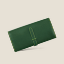 [Yamato] <br>Long wallet with belt<br>Color: Tartan Green x Red<br>[Made to order]