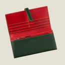 [Yamato] <br>Long wallet with belt<br>Color: Tartan Green x Red<br>[Made to order]
