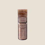 [Color Crocodile] <br>2 pencil case<br>color: camel<br>[Made to order]