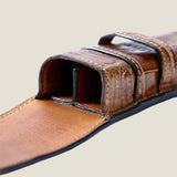 [Color Crocodile] <br>2 pencil case<br>color: camel<br>[Made to order]