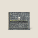 [Color Crocodile] <br>mini snap wallet<br>color: gray<br>[Made to order]
