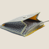[Color Crocodile] <br>mini snap wallet<br>color: gray<br>[Made to order]