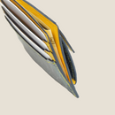[カラークロコダイル] <br>ミニスナップウォレット<br>color：グレー<br>【受注生産】
