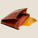 [Color Crocodile] <br>mini snap wallet <br>color: orange