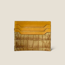 [Persimmon astringent dyed crocodile] <br>Mini -snap wallet