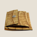 [Persimmon juice dyed crocodile] <br>mini snap wallet