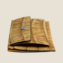 [Persimmon astringent dyed crocodile] <br>Mini -snap wallet