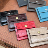 [Croc pattern leather] <br>mini snap wallet<br>color: taupe