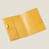 [Croc pattern leather] <br>B6 notebook cover<br>color: khaki<br>[Made to order]
