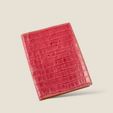[Croc pattern leather] <br>B6 notebook cover<br>color: red<br>[Made to order]