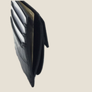 [Croco pattern leather] <br>Mini -snap wallet<br>color: Black