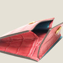 [クロコパターンレザー] <br>ミニスナップウォレット<br>color：レッド