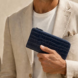 [Indigo dyed crocodile] <br>L zip long wallet<br>[Made to order]