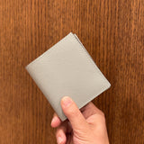 [French calf] <br>mini international wallet<br>color: ice gray