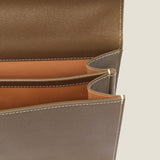 [French calf] <br>2 knob kabuse bag<br>color: taupe<br>[Made to order]