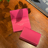 [French calf] <br>Thread gusset card case<br>color: magenta pink