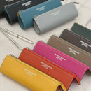 [フレンチカーフ]<br>ファスナーペンケース<br>color：アイスグレー