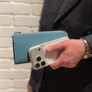 [French calf] <br>L Zip long wallet<br>color: Gene Blue