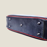 [Smooth leather] <br>pole briefs<br>color: navy x red
