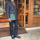 [French calf]<br>Box sacoche L<br>color: dark green