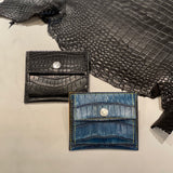 [Indigo dyed crocodile] <br>mini snap wallet<br>[Made to order]