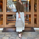 [Shrink leather] <br>round shoulders<br>color: taupe