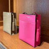 [French calf]<br>Box sacoche L<br>color: magenta pink