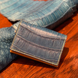 [Indigo dyed crocodile] <br>Inner card case
