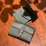 [French calf] <br>belt card case<br>color: dark green