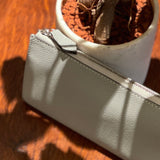 [French calf]<br>zipper pencil case<br>color: ice gray