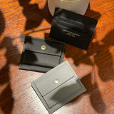 [French calf]<br>mini snap wallet<br>color: ice gray