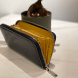 [Indigo dyed crocodile] <br>Round zip long <Standard><br>[Made to order]