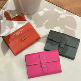 [French calf] <br>belt card case<br>color: orange