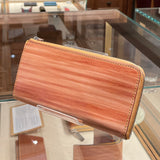 [Persimmon tangy dyed] <br>L zip long wallet