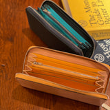 [French calf] <br>Round zip long <Standard><br>color: navy