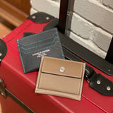 [French calf] <br>mini snap wallet<br>color: taupe