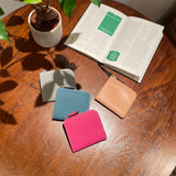 [Persimmon tangy dyed] <br>Half L zip wallet